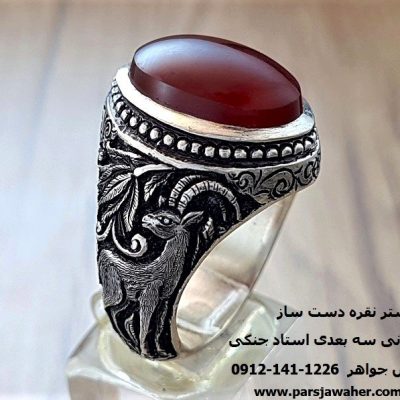 رکاب انگشتر نقره مردانه دست ساز 111