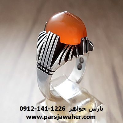 انگشتر عقیق پرتقالی یمنی a218