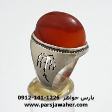 انگشتر قديمی عقيق يمني مردانه a308