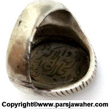 زیر نگین انگشتر جزع یمنی خطی یا ذالجلال والاکرام 2274