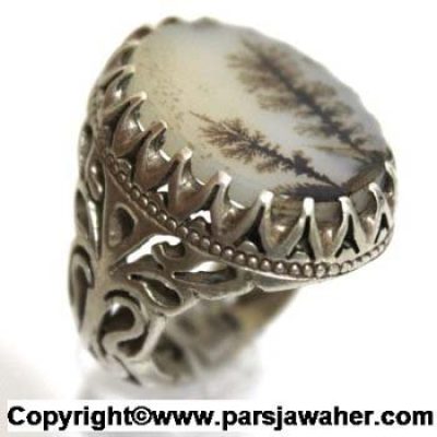 انگشتر مردانه عقیق شجر شبکه مشهد 702