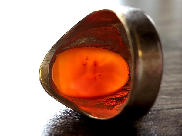 انگشتر قدیمی مردانه عقیق قلمزنی قدیم a237_5