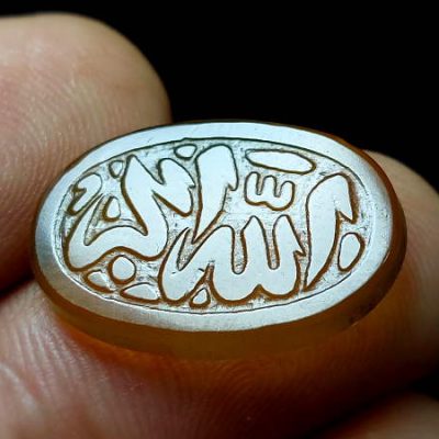 نگین عقیق هندی خطی الله اکبر خط کوپال 691