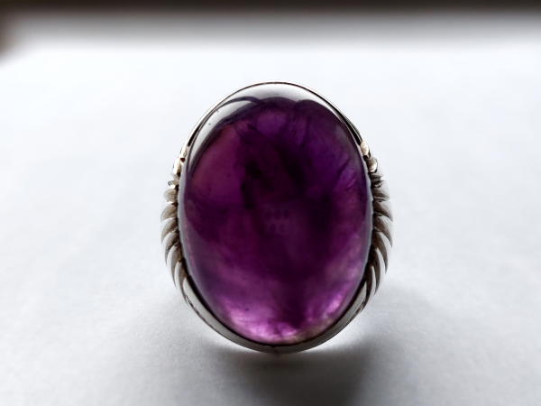 انگشتر مردانه آمیتیست رکاب نقره عادل تهران 3