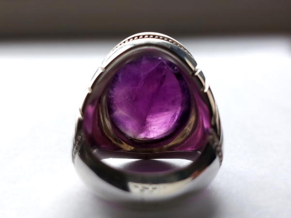 انگشتر مردانه آمیتیست رکاب نقره عادل تهران 4