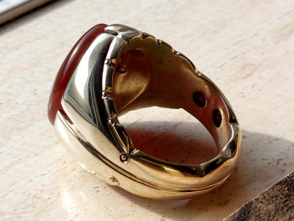 انگشتر عقیق کبدی یمنی a232_1