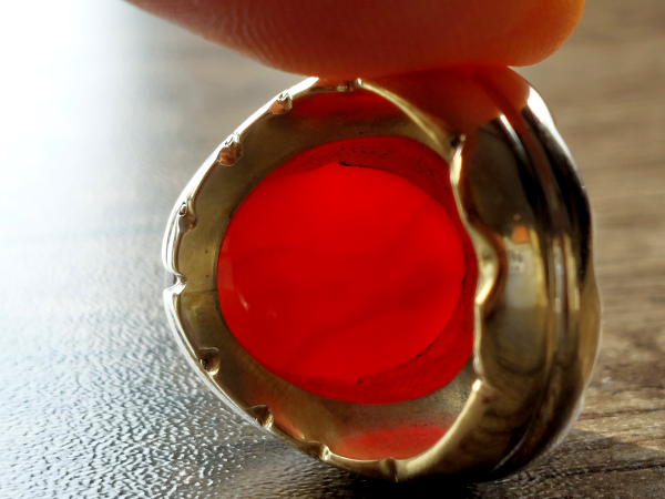 انگشتر عقیق کبدی یمنی a232_4