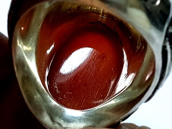 پشت نگین انگشتر قلمزنی عقیق یمن f695_3