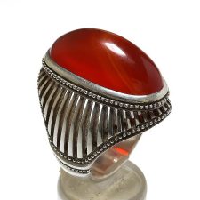 انگشتر مردانه عقیق اصل رکاب ستونی گرشاسبی