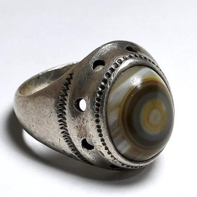 انگشتر مردانه عقیق باباقوری تبریز a233_3