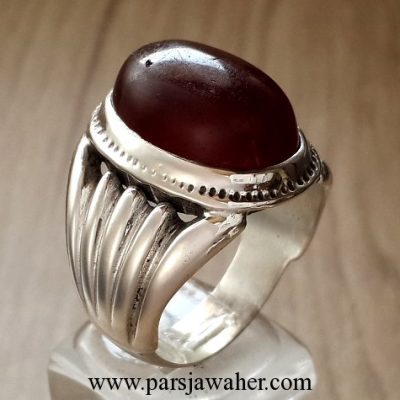 انگشتر کهنه عقیق اصل تراش قطعی یمنی 1006