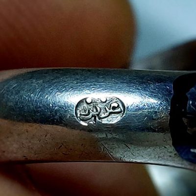 رکاب نقره دست ساز عزیز سیاه قلم 220