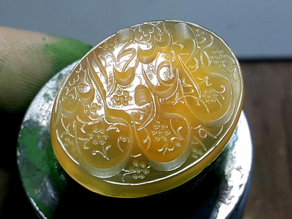 نگین عقیق یمن خطی محمد نبی الله و علی ولی الله 505_3