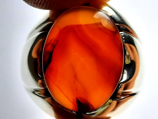 انگشتر مردانه عقیق یمنی اصل رگه دار a405_3