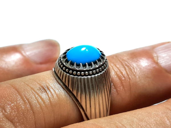 انگشتر فدیوم مردانه فیروزه نیشابور 257_4