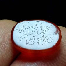 سنگ عقیق کهنه یمنی اصل خط سوزنی f311_2