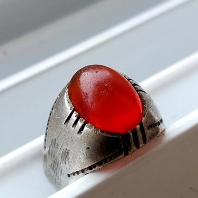 انگشتر قدیمی عقیق کهنه یمنی اصل a422_1