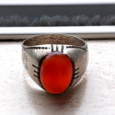 انگشتر قدیمی عقیق کهنه یمنی اصل a422_3