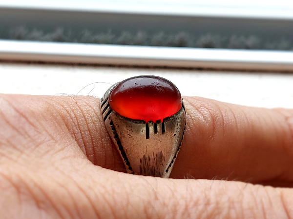 انگشتر قدیمی عقیق کهنه یمنی اصل a422_5