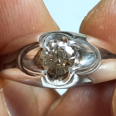 انگشتر نقره مردانه الماس 327.1