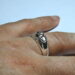 عکس ریز انگشتر نقره مردانه الماس 327.5