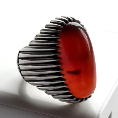 انگشتر عقیق کهنه یمنی f532_2