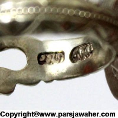 مهر کاوه تهران رکاب نقره چهار اشک با بند ابزار خورده