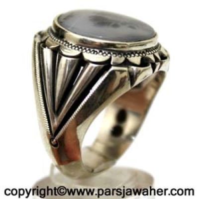 انگشتر عقیق شجر اصل قائن ایران 151