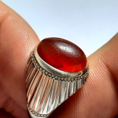 انگشتر نقره عقیق یمنی f546_1