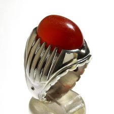 انگشتر مردانه عقیق کهنه یمنی اصل a414