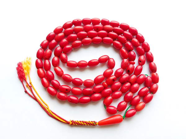 تسبیح مرجان سرخ طبیعی کهنه 101 دانه 271 تسبیح مرجان سرخ طبیعی کهنه 101 دانه 271