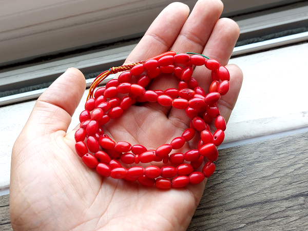 تسبیح مرجان سرخ طبیعی کهنه 101 دانه 271_5 تسبیح مرجان سرخ طبیعی کهنه 101 دانه 271_5