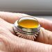 عکس ریز انگشتر مردانه عقیق زرد شرف الشمس رکاب ری احمد 7