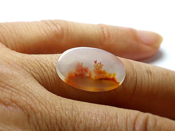 سنگ عقیق شجر اصل درختی به رنگ سرخ و قهوه‌ای 4