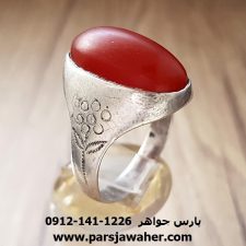 انگشتر قدیمی عقیق یمنی تراش دار قطعی a148