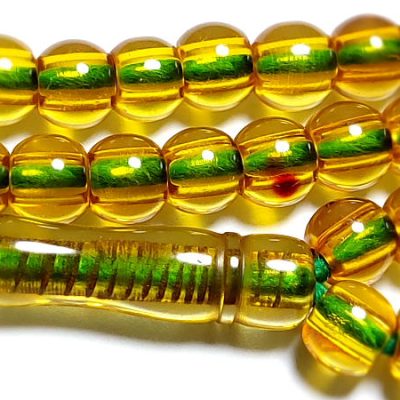 تسبیح قدیمی سندلوس زرد عسلی آلمان 277_1