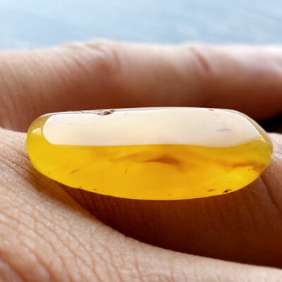 عقیق زرد کهنه یمن اصل f654_7