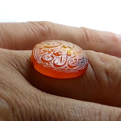 نگین عقیق خطی ومن یتوکل الله فهو حسبه 686_4