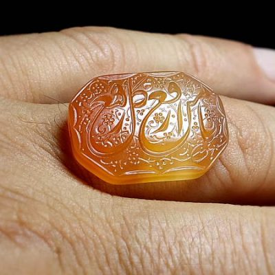 نگین عقیق یمن خطی یا ارفع من کل رفیع 695_3