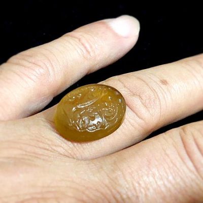 نگین عقیق خطی ید الله فوق ایدیهم 690_2