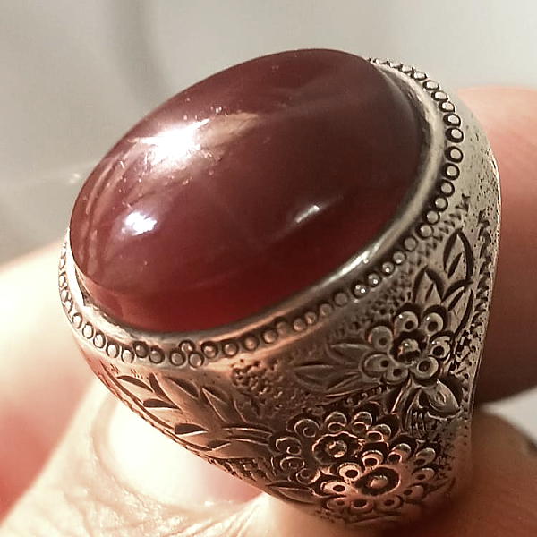 انگشتر قدیمی عقیق یمنی f693_6